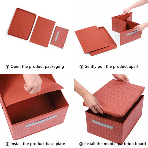 Latitude Run® Fabric Storage Bin Set of 3 Wayfair